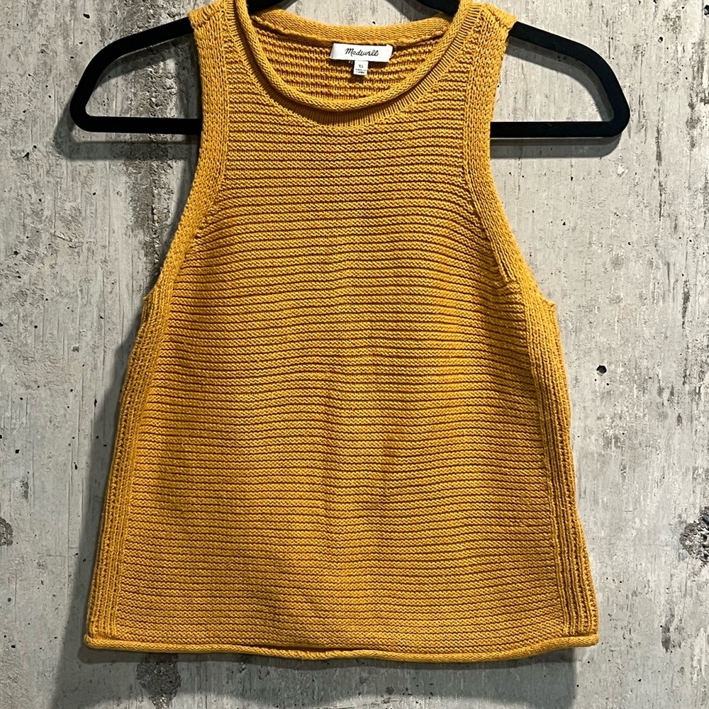 Madewell Mustard Knit Tank Top
